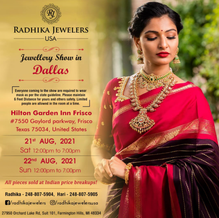 RADHIKA JEWELERS USA Show in Dallas FindAllindian