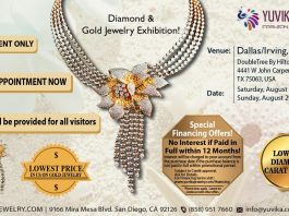 Yuvika Mega Diamond & Gold Jewelry Exhibition in Dallas/Irving-TX – August