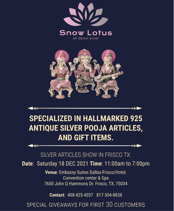 Snow Lotus – Silver Articles Show in Frisco, TX