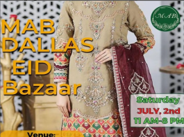 MAB Dallas EID Bazaar – July 2nd – Plano TX